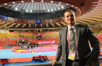 Kris Fernandes live in location at the FIFA Futsal World Cup for Futsal Focus