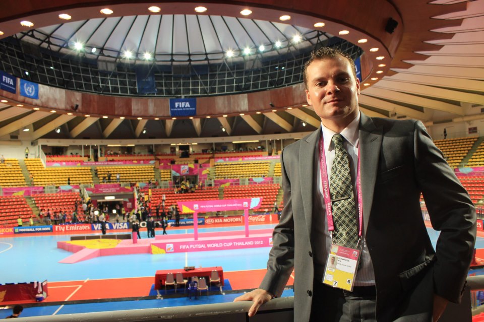 Kris Fernandes live in location at the FIFA Futsal World Cup for Futsal Focus