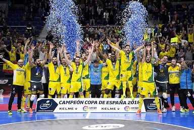 A record 12,632 fans watched Jaén Paraíso Interior Fútbol Sala win the Spanish Futsal Cup