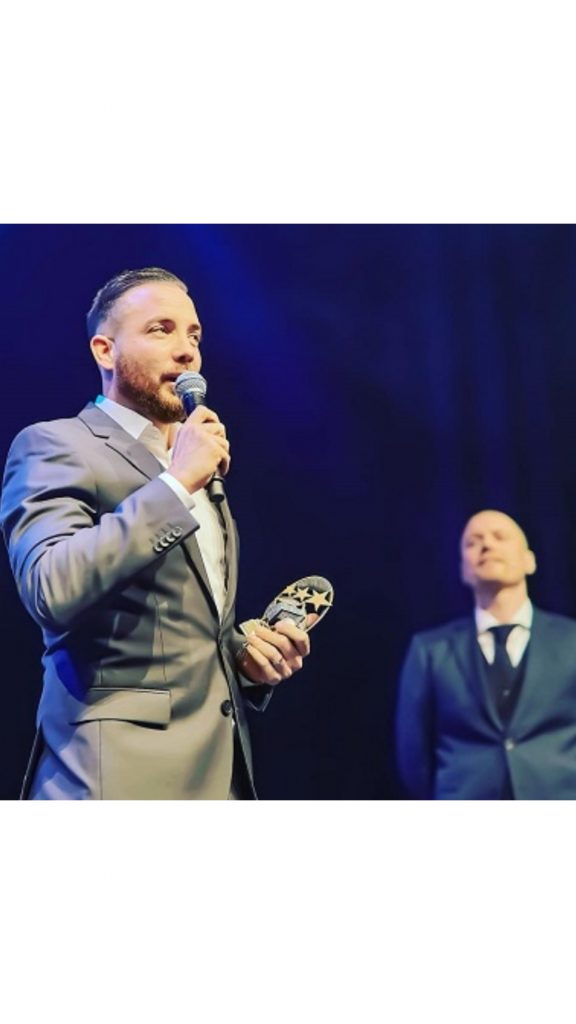 Swedish Futsal International Kristian Legiec receives awards from futsal and football gala