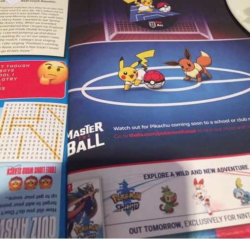 The English FA and Pokemon launch content for the National Futsal programme