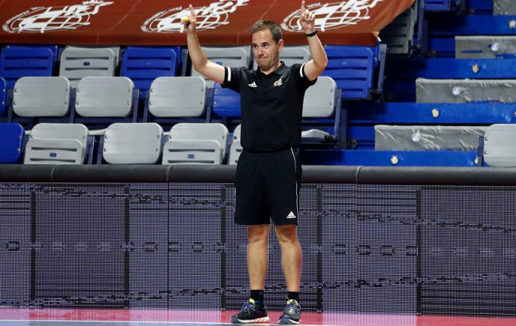 Arbitration support technology being used at the futsal play-off in Malaga, Spain