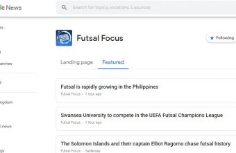 Futsal Focus accepted to Google News