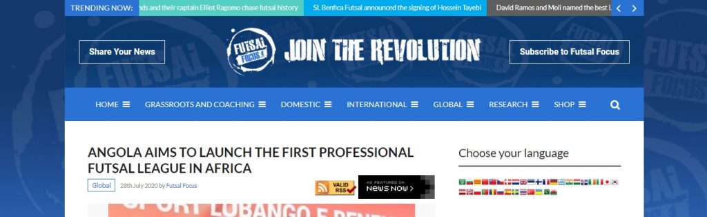 Futsal Focus accepted to Google News