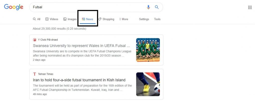 Futsal Focus accepted to Google News