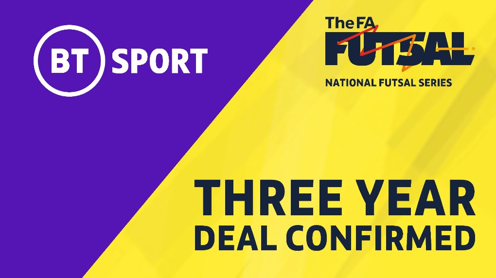 The National Futsal Series in England signs a 3 year deal with BT Sport