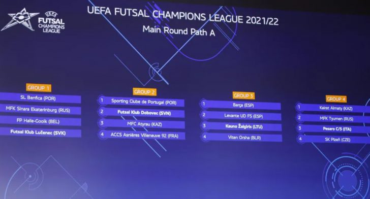 On the 26 October the UEFA Futsal Champions League main round kicks off