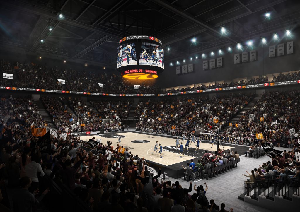 The design for the new 16,000 capacity Olympique Lyonnais Groupe indoor venue in Lyon, France