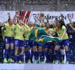 Brasil celebrando la CONMEBOL Copa America de 2019