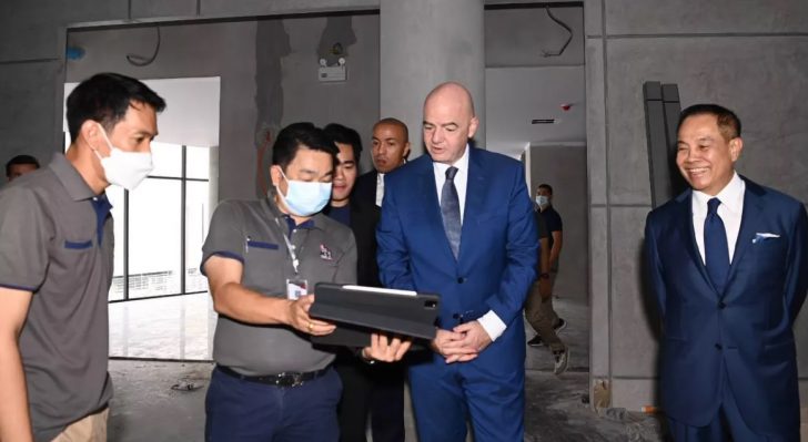 FIFA President tours new futsal and match operation centre in Bangkok, Thailand